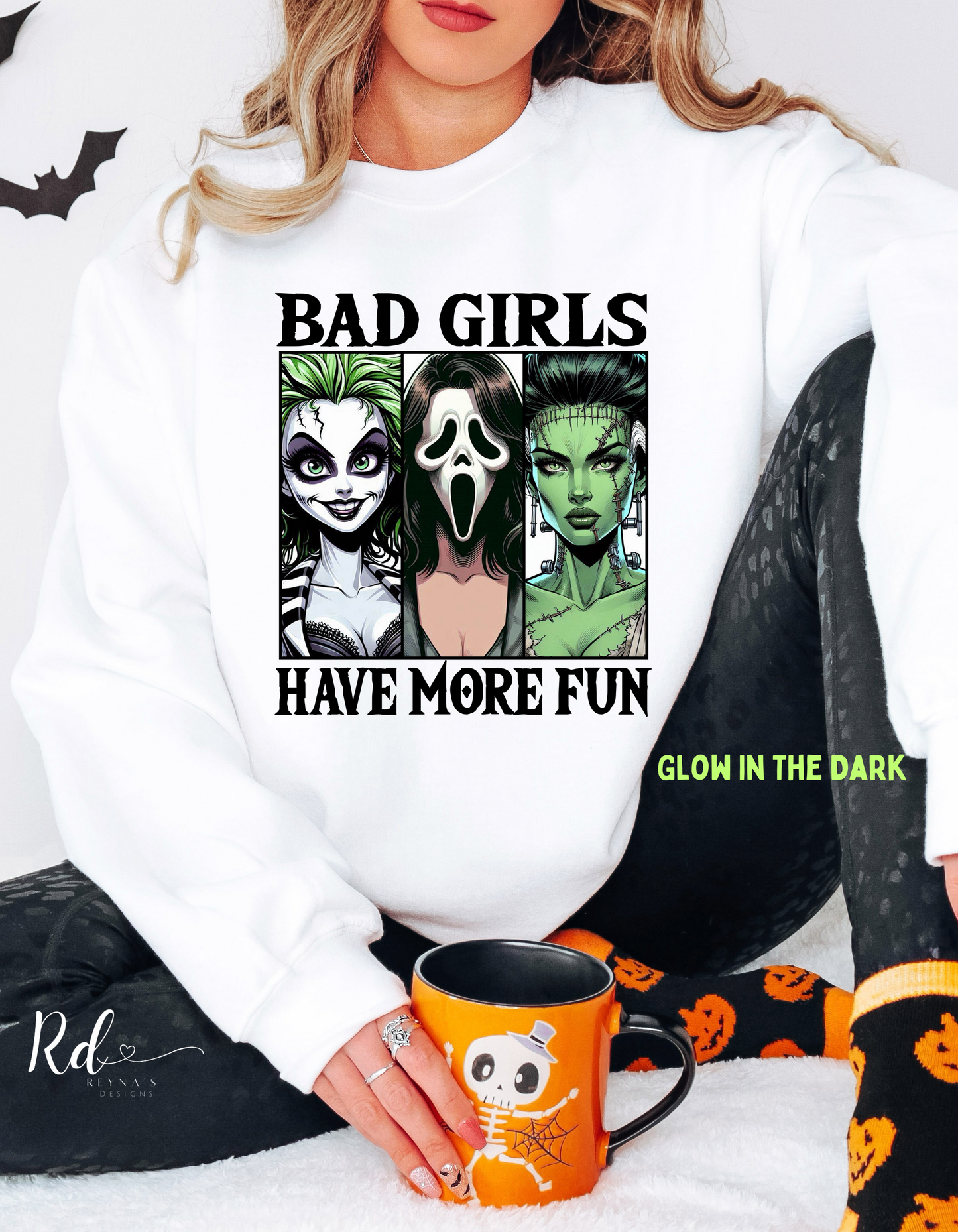Bad Girls Sweat Shirt-Glow in the dark